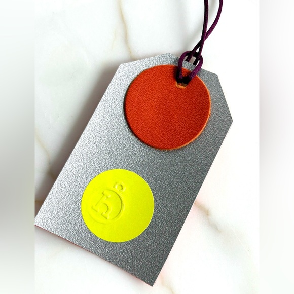 HERMES PETIT H BAG LUGGAGE SILK SCARF TWILL LEATHER DOUBLE SIDED CHARM BRAND NEW - Picture 2 of 5